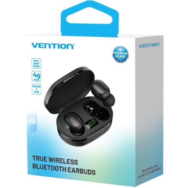 Auriculares Bluetooth Vention Tiny T16 F12B0 con estuche de carga/ Autonomía 7h/ Negros - Imagen 2