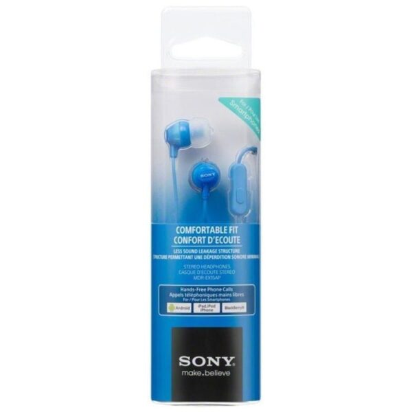 Auriculares Intrauditivos Sony MDR-EX15APLI/ con Micrófono/ Jack 3.5/ Azules - Imagen 3