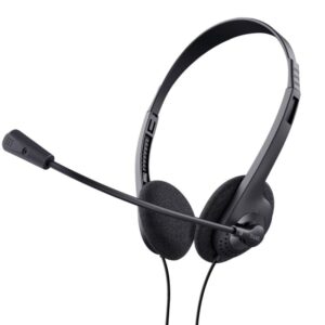 Auriculares Trust Chat Headset 24659/ con Micrófono/ Jack 3.5/ Negros 8713439246599 24659 TRU-AUR 24659