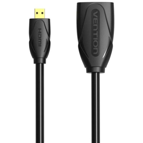 Cable Alargador Micro HDMI 4K Vention ABBBF/ Micro HDMI Macho - HDMI Hembra/ 1m/ Negro 6922794721760 ABBBF VEN-CAB ABBBF