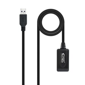 Cable Alargador USB 3.0 con Amplificador Nanocable 10.01.0311/ USB Macho - USB Hembra/ 5m/ Negro 8433281008236 10.01.0311 NAN-CAB 10 01 0311