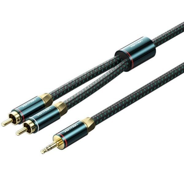 Cable Audio Vention BCSGF/ 2x RCA Macho - Jack 3.5 Macho/ 1m/ Verde y Negro 6922794774285 BCSGF VEN-CAB BCSGF