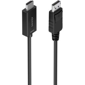 Cable Conversor Aisens A125-0891/ Displayport Macho - HDMI Macho/ 60cm/ Negro 8435739902035 A125-0891 AIS-CAB A125-0891