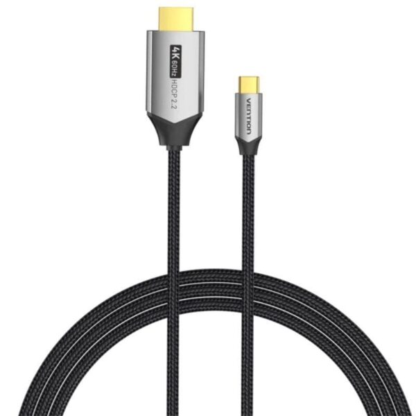 Cable Conversor HDMI 2.0 4K Vention CRBBG/ USB Tipo-C Macho - HDMI Macho/ 1.5m/ Negro - Imagen 2