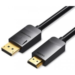 Cable Conversor Vention HADBI/ DisplayPort Macho - HDMI Macho/ 3m/ Negro 6922794733350 HADBI VEN-CAB HADBI