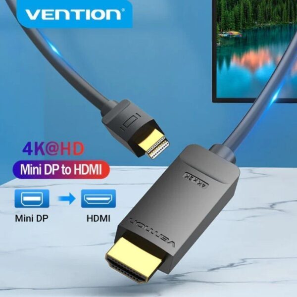 Cable Conversor Vention HAHBH/ Mini Displayport Macho - HDMI Macho/ 2m/ Negro - Imagen 4