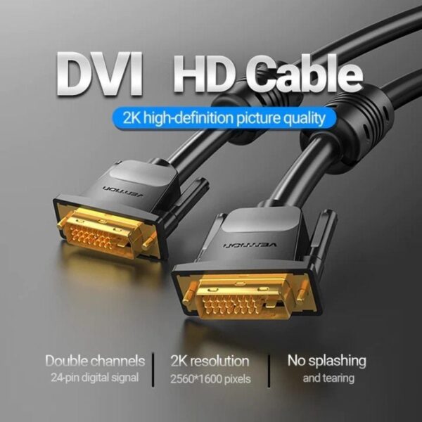 Cable DVI Vention EAABF/ DVI-D Macho - DVI-D Macho/ 1m/ Negro - Imagen 2