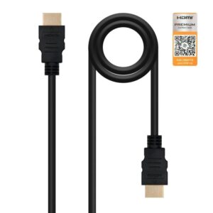 Cable HDMI 2.0 4K Nanocable 10.15.3601-L150/ HDMI Macho - HDMI Macho/ 1.5m/ Certificado/ Negro 8433281007673 10.15.3601-L150 NAN-CAB 10 15 3601 L150