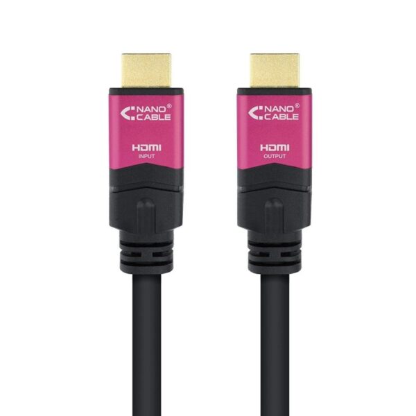 Cable HDMI 2.0 4K Nanocable 10.15.3715/ HDMI Macho - HDMI Macho/ 15m/ Negro - Imagen 2