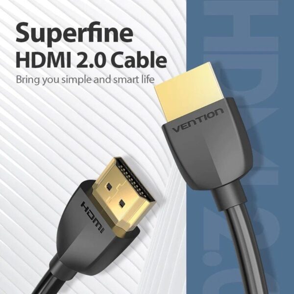 Cable HDMI 2.0 4K Portatil Vention AAIBF/ HDMI Macho - HDMI Macho/ 1m/ Negro - Imagen 2