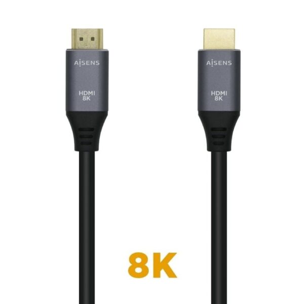 Cable HDMI 2.1 8K Aisens A150-0425/ HDMI Macho - HDMI Macho/ 50cm/ Gris Negro 8436574704617 A150-0425 AIS-CAB HDMI A150-0425