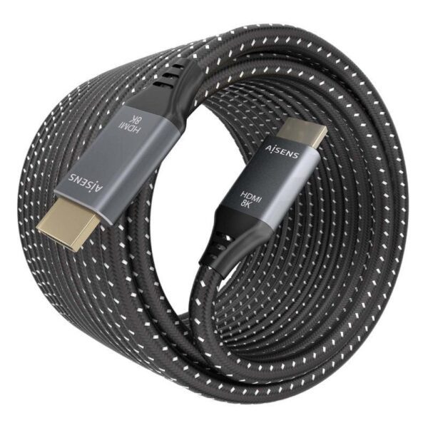 Cable HDMI 2.1 8K Aisens A150-0877/ HDMI Macho - HDMI Macho/ 7m/ Gris y Negro - Imagen 2