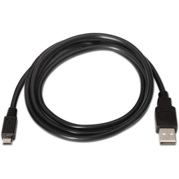 Cable USB 2.0 Aisens A101-0027/ USB Macho - MicroUSB Macho/ Hasta 2.5W/ 60Mbps/ 80cm/ Negro - Imagen 2