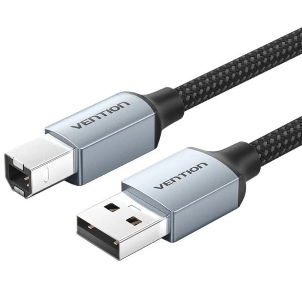 Cable USB 2.0 Impresora Vention CTTHF/ USB Tipo-B Macho - USB Macho/ 480Mbps/ 1m/ Gris 6922794785793 CTTHF VEN-CAB CTTHF