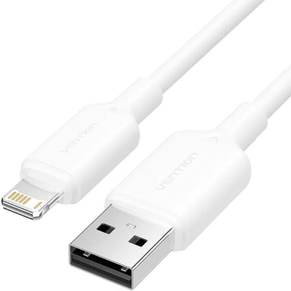 Cable USB 2.0 Lightning Vention LAMWF/ USB Macho - Lightning Macho/ 480Mbps/ 1m/ Blanco 6922794783669 LAMWF VEN-CAB LAMWF