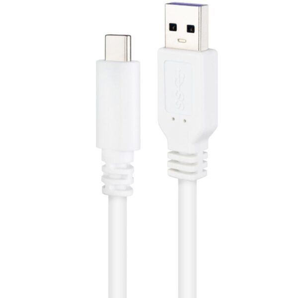 Cable USB 2.0 Nanocable 10.01.2102-W/ USB Tipo-C Macho - USB Macho/ 2m/ Blanco - Imagen 3