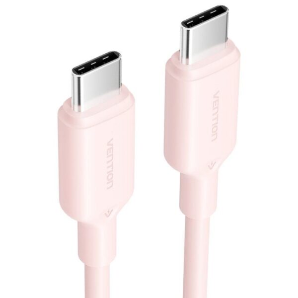 Cable USB 2.0 Tipo-C 3A Vention TRCPF/ USB Tipo-C Macho - USB Tipo-C Macho/ Hasta 60W/ 480Mbps/ 1m/ Rosa - Imagen 2