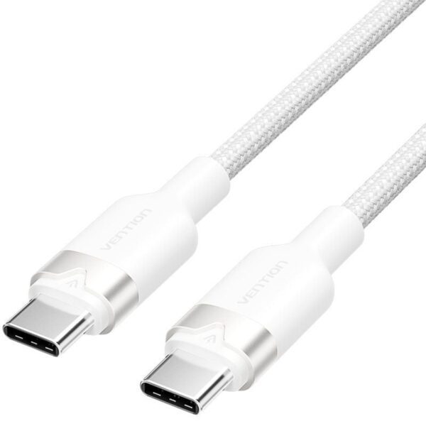 Cable USB 2.0 Tipo-C 3A Vention TRDWH/ USB Tipo-C Macho - USB Tipo-C Macho/ Hasta 60W/ 480Mbps/ 2m/ Blanco 6922794783430 TRDWH VEN-CAB TRDWH