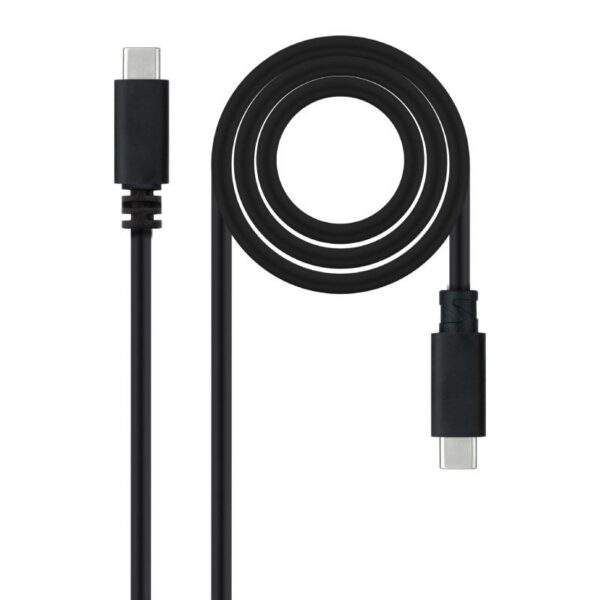 Cable USB 2.0 Tipo-C Nanocable 10.01.2301-L150/ USB Tipo-C Macho - USB Tipo-C Macho/ 480Mbps/ 1.5m/ Negro - Imagen 2