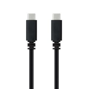 Cable USB 2.0 Tipo-C Nanocable 10.01.2301-L150/ USB Tipo-C Macho - USB Tipo-C Macho/ 480Mbps/ 1.5m/ Negro 8433281014442 10.01.2301-L150 NAN-CAB 10 01 2301-L150