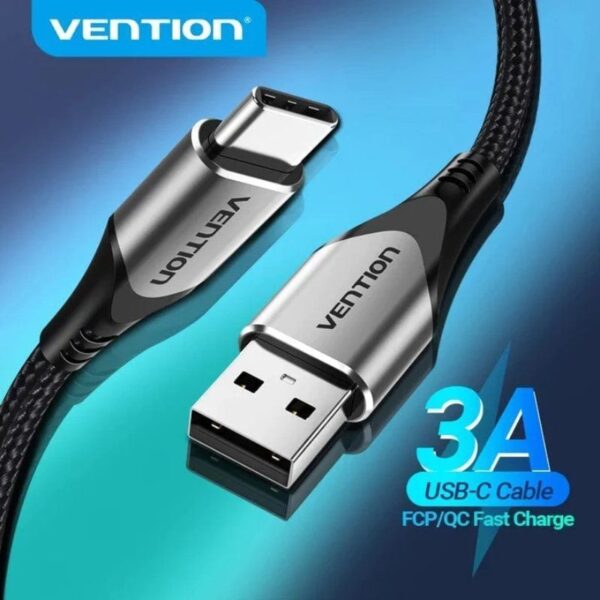 Cable USB 2.0 Tipo-C Vention CODHC/ USB Macho - USB Tipo-C Macho/ Hasta 60W/ 480Mbps/ 25cm/ Gris - Imagen 3