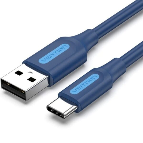 Cable USB 2.0 Tipo-C Vention COKLF/ USB Tipo-C Macho - USB Macho/ Hasta 60W/ 480Mbps/ 1m/ Azul 6922794756076 COKLF VEN-CAB COKLF