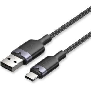 Cable USB 2.0 Tipo-C Vention CTNBF/ USB Tipo-C Macho - USB Macho/ Hasta 60W/ 480Mbps/ 1m/ Negro 6922794709560 CTNBF VEN-CAB CTNBF