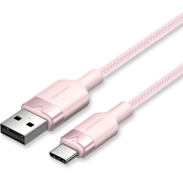 Cable USB 2.0 Tipo-C Vention CTNPH/ USB Tipo-C Macho - USB Macho/ Hasta 60W/ 480Mbps/ 2m/ Rosa 6922794709638 CTNPH VEN-CAB CTNPH