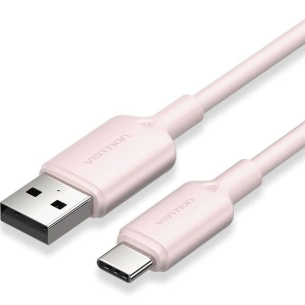 Cable USB 2.0 Tipo-C Vention CTQPH/ USB Tipo-C Macho - USB Macho/ Hasta 60W/ 480Mbps/ 2m/ Rosa 6922794709799 CTQPH VEN-CAB CTQPH