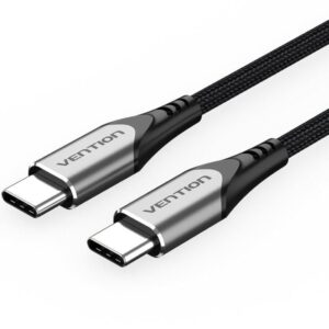 Cable USB 2.0 Tipo-C Vention TADHG/ USB Tipo-C Macho - USB Tipo-C Macho/ Hasta 60W/ 480Mbps/ 1.5m/ Gris 6922794751026 TADHG VEN-CAB TADHG