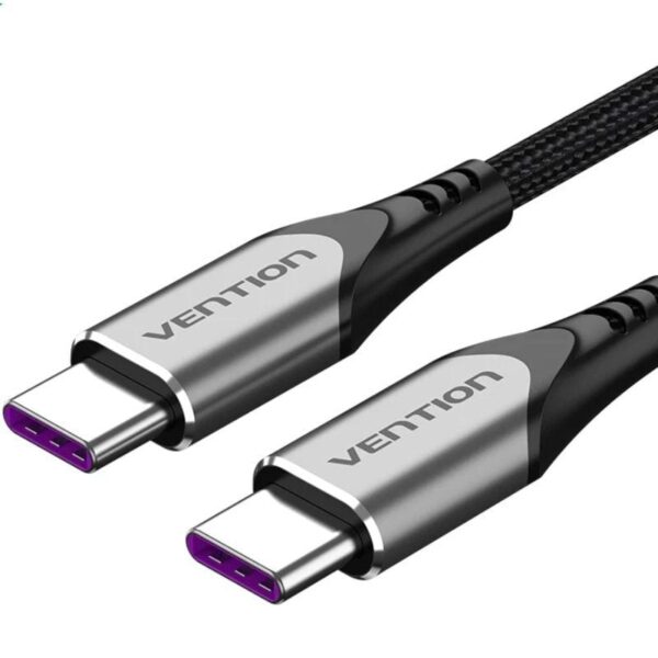 Cable USB 2.0 Tipo-C Vention TAEHG/ USB Tipo-C Macho - USB Tipo-C Macho/ Hasta 100W/ 480Mbps/ 1.5m/ Gris 6922794751064 TAEHG VEN-CAB TAEHG