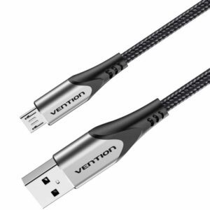 Cable USB 2.0 Vention COAHH/ microUSB Macho - USB Macho/ Hasta 60W/ 480Mbps/ 2m/ Gris 6922794746985 COAHH VEN-CAB COAHH