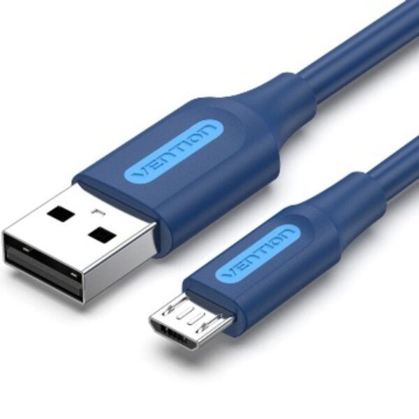 Cable USB 2.0 Vention COLLG/ USB Macho - MicroUSB Macho/ Hasta 60W/ 480Mbps/ 1.5m/ Azul 6922794756144 COLLG VEN-CAB COLLG