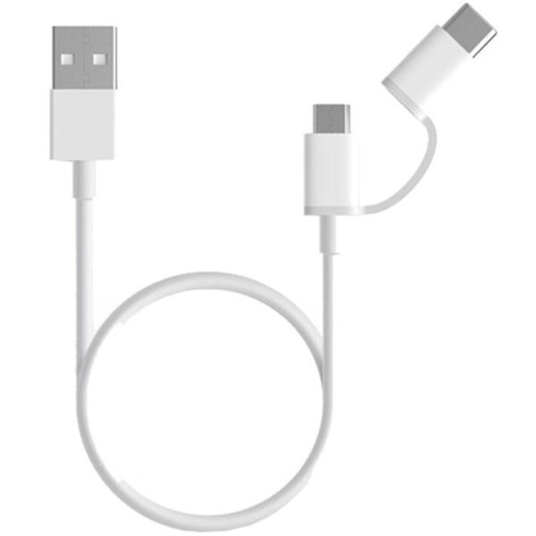 Cable USB 2.0 Xiaomi Mi 2-in-1 USB Cable SJV4082TY USB Macho - Micro USB Macho/ USB Tipo-C Macho/ 1m/ Blanco 6970244524911 SJV4082TY XIA-CAB SJV4082TY