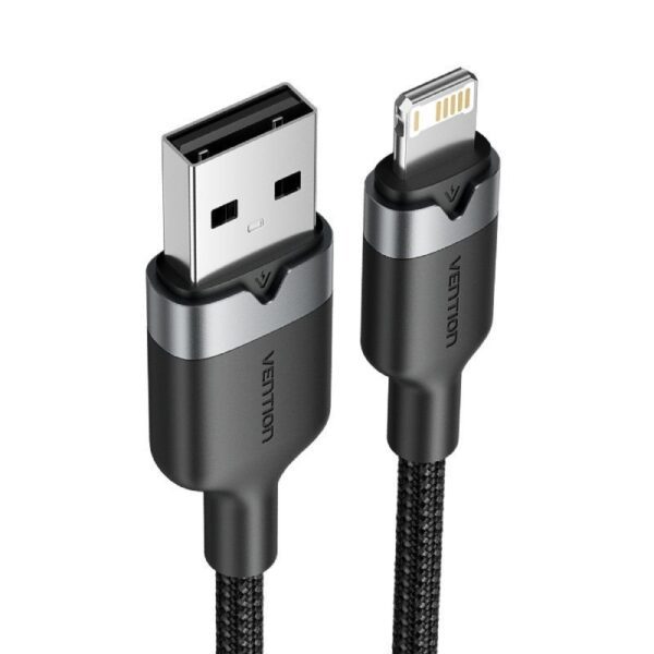 Cable USB Lightning Vention LANBF/ USB Macho - Lightning Macho/ 480Mbps/ 1m/ Negro - Imagen 2