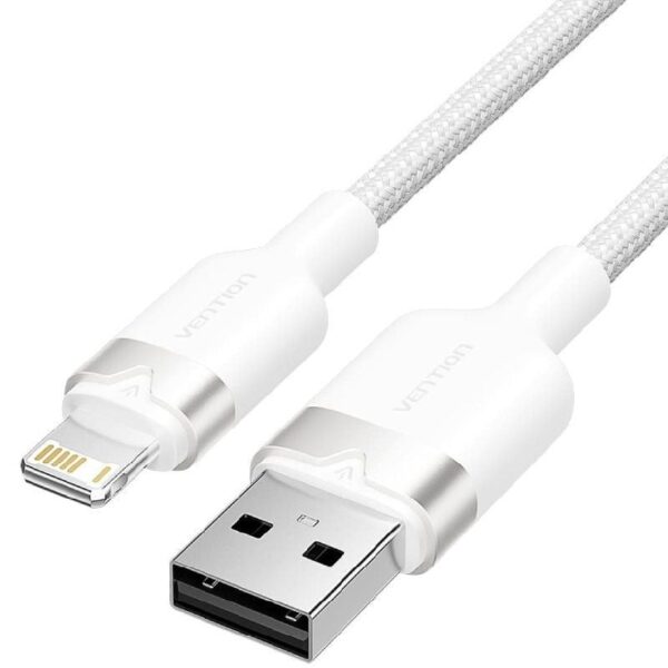 Cable USB Lightning Vention LANWF/ USB Macho - Lightning Macho/ 480Mbps/ 1m/ Blanco 6922794783744 LANWF VEN-CAB LANWF