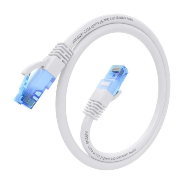 Cable de Red RJ45 AWG26 CCA UTP Aisens A135-0816 Cat.6/ 30cm/ Blanco - Imagen 2