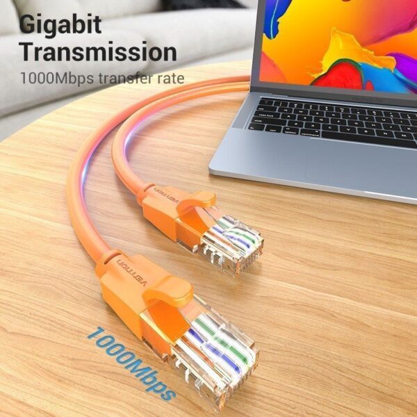 Cable de Red RJ45 UTP Vention IBEOH Cat.6/ 2m/ Naranja - Imagen 2