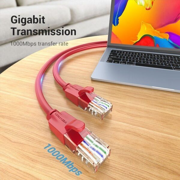 Cable de Red RJ45 UTP Vention IBERH Cat.6/ 2m/ Rojo - Imagen 2