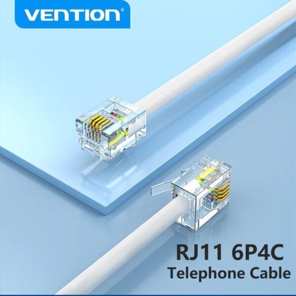 Cable de Teléfono RJ11 6P4C Vention IQBWQ / 20m/ Blanco - Imagen 2