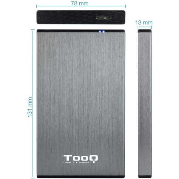 Caja Externa para Disco Duro de 2.5" TooQ TQE-2527G/ USB 3.1 - Imagen 3