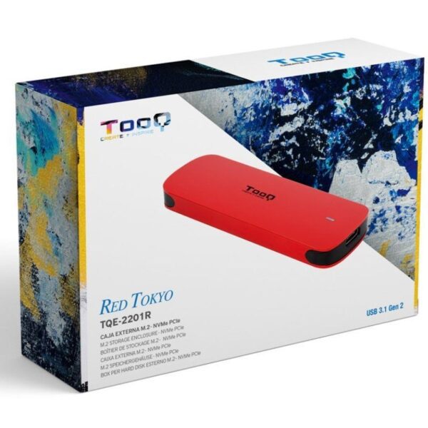 Caja Externa para Disco SSD M.2 NVMe TooQ TQE-2201R/ USB 3.1 Gen2/ Sin tornillos - Imagen 5