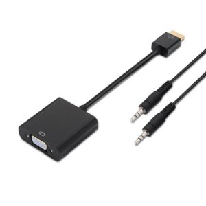 Conversor Aisens A122-0126/ HDMI Macho - VGA Hembra/ Jack 3.5 Hembra/ 10cm/ Negro 8436574701258 A122-0126 AIS-ADP A122-0126