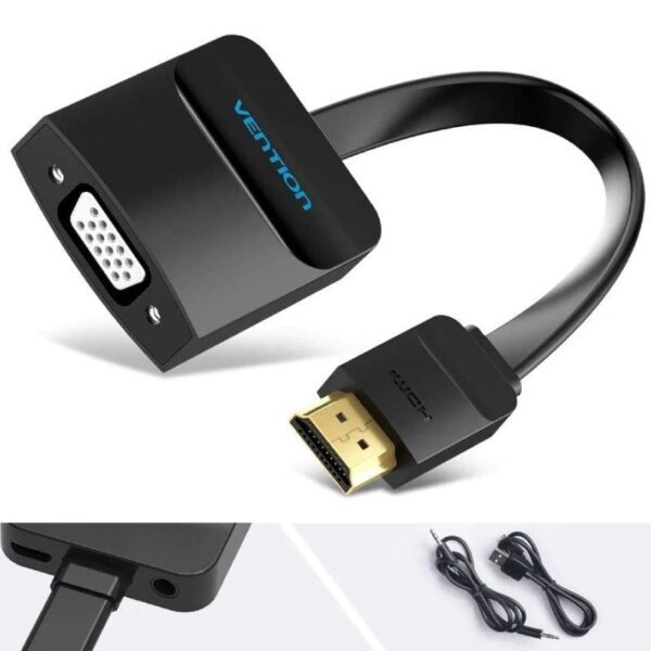 Conversor Vention 42161 HDMI Macho - VGA Hembra - Jack 3.5 Hembra/ 15cm/ Negro - Imagen 3