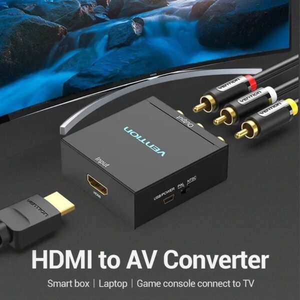 Convertidor HDMI a RCA Vention AEEB0/ HDMI Hembra - RCA Hembra - MiniUSB Hembra - Imagen 3