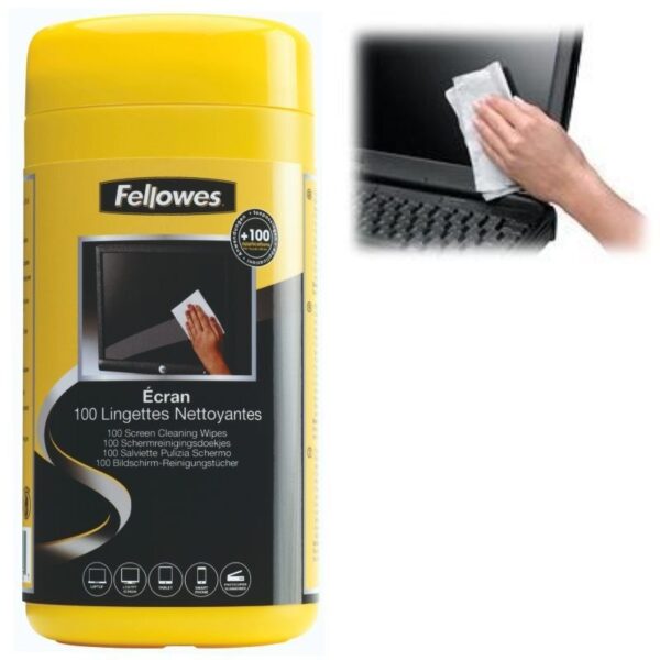 Dispensador de 100 Toallitas Fellowes 9183101 para Limpieza de Pantallas - Imagen 2