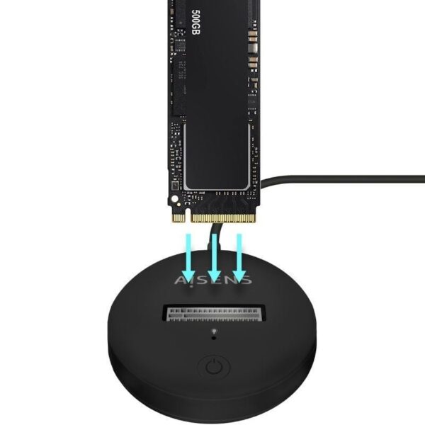 Dock USB Tipo-C para SSD M2 SATA/NVMe Aisens ASUC-M2D013-BK/ Negro - Imagen 4