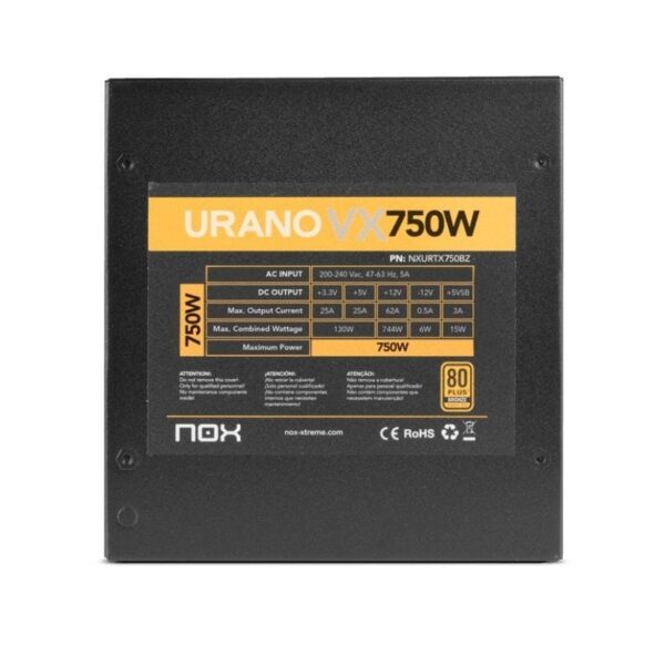 Fuente de Alimentación Nox Urano VX/ 750W/ Ventilador 14cm/ 80 Plus Bronze - Imagen 4