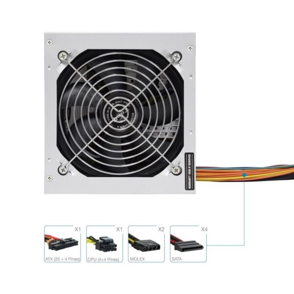 Fuente de Alimentación Tooq TQEP-500SSE-O OEM/ 500W/ Ventilador 12cm - Imagen 3