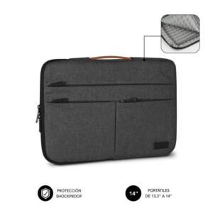 Funda Subblim Air Padding 360 Sleeve para Portátiles hasta 14"/ Gris Oscuro 8436586742676 SUBLS-AP36001 SUB-FUNDA AP360 14 DGY